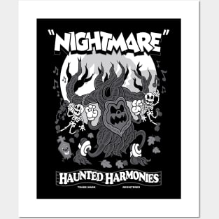 Haunted Harmonies - Vintage Cartoon Halloween - Creepy Cute Goth Horror Posters and Art